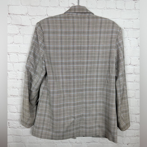 Zara Blazer Womens Plaid One button Pockets Academia , sz S * read - Picture 3 of 6